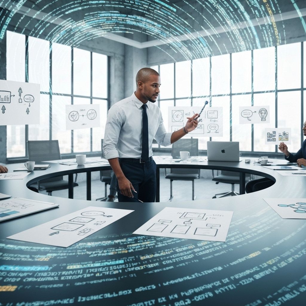 Abstract digital grid representing the future of business